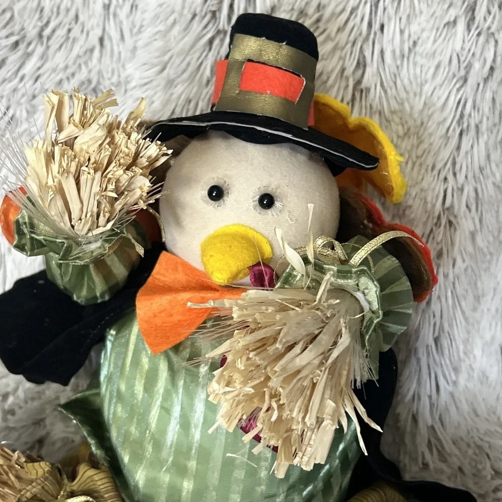 (2) Turkey Creative Design LTD Fiber Optic Sitting Tom Thanksgiving Decor Works